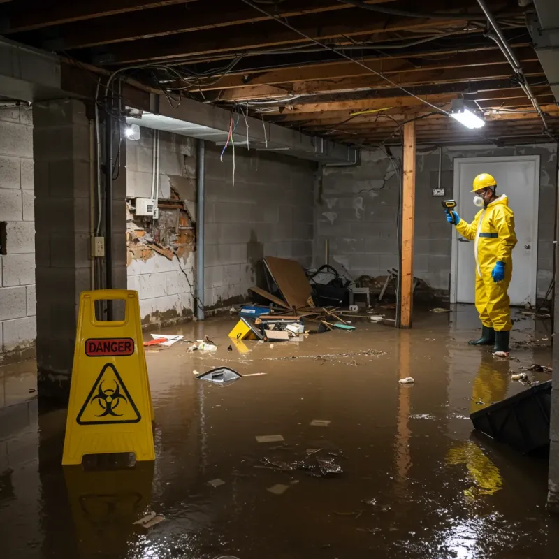 Flooded Basement Electrical Hazard in Lamar, MO Property